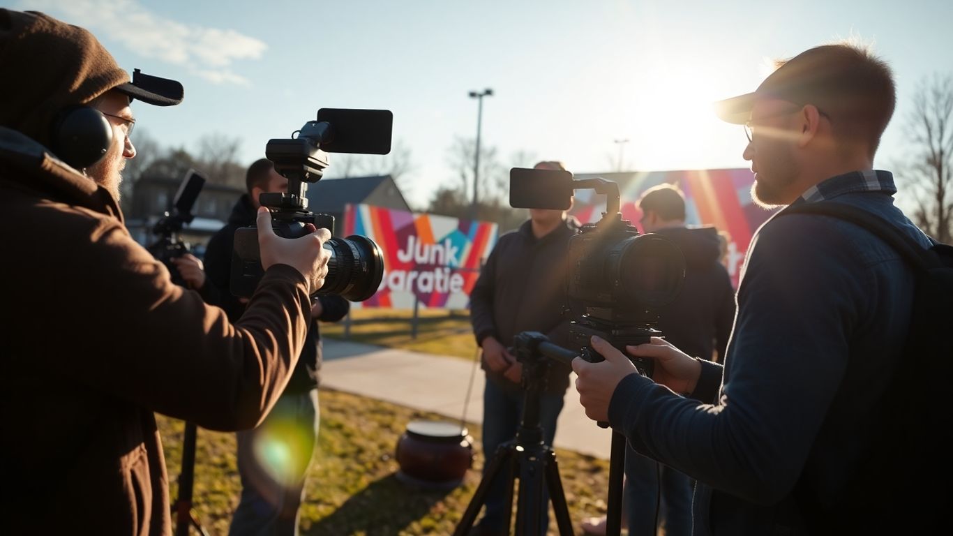 Ottawa brand video production team filming outdoors.