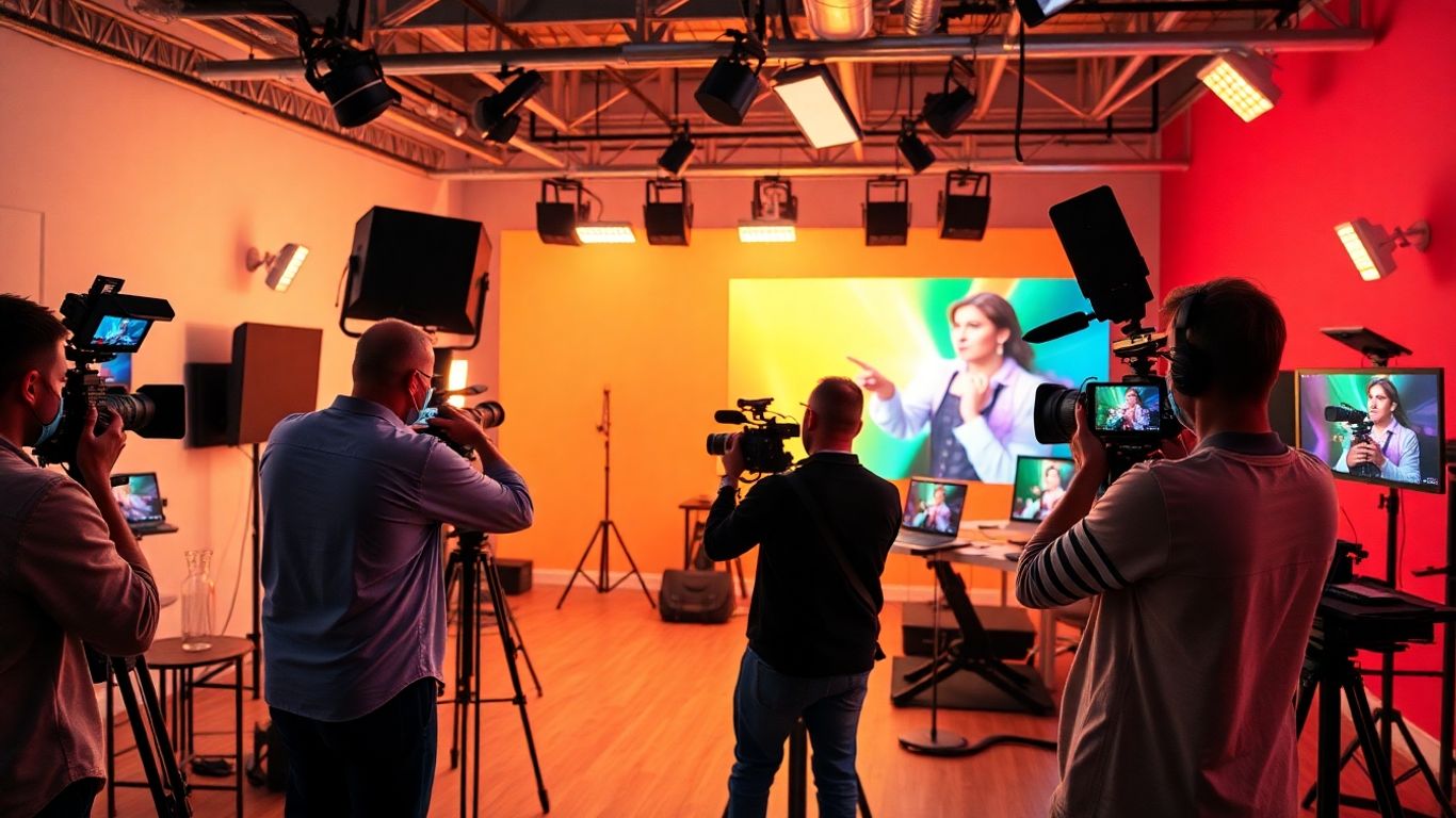 Video Marketing Ottawa: Professional video production studio with filming equipment in Ottawa.